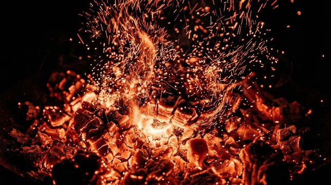 Inferno Abstract Flame Explosion Texture Closeup.