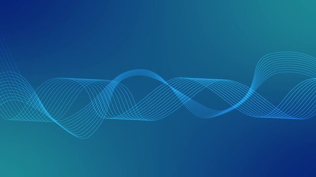 Abstract background with flowing colorful wave lines across the center minimal modern design animation