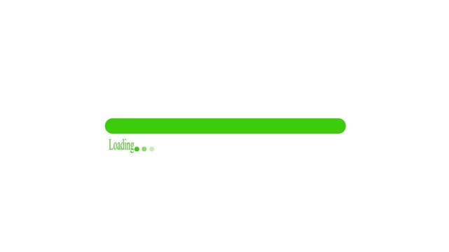 Minimal loading screen with a progress bar and loading text animation