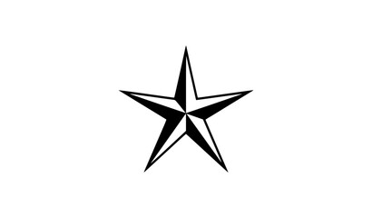 Fototapeta premium Minimal Black Sharp Pointed Star Geometric Stock Vector