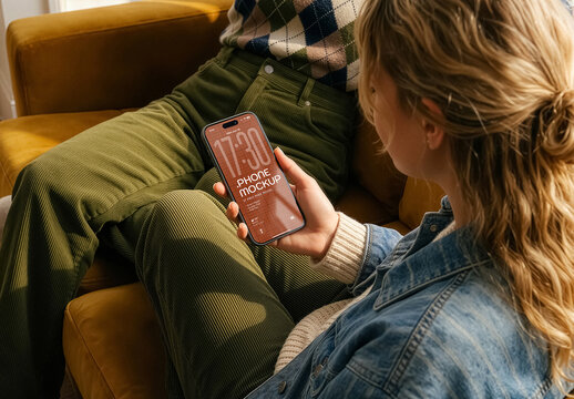 Smartphone In Hand Mockup For App UI And Mobile Screen Design