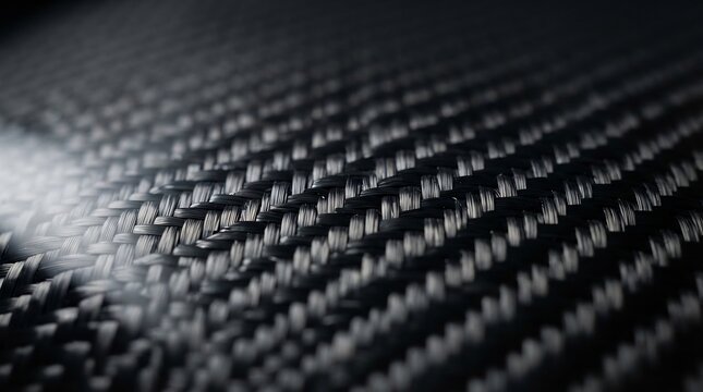Macro Carbon Fiber Weave Pattern Black Composite Texture
