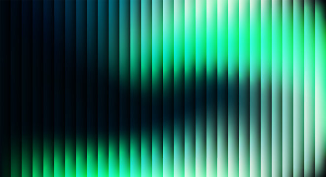 Vertical gradient stripes vector background in modern green and blue shades. Geometric digital layout for corporate presentation banner.
