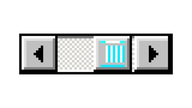 Pixel art navigation scrollbar set for retro game interface