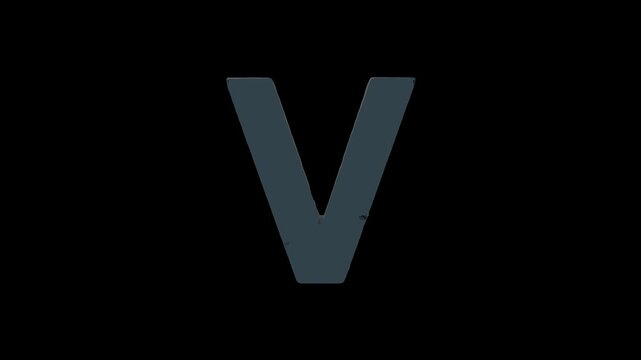 a water letter creating a V