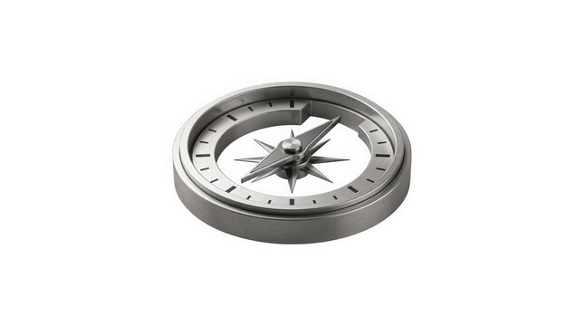 Metal compass navigation tool for finding direction
