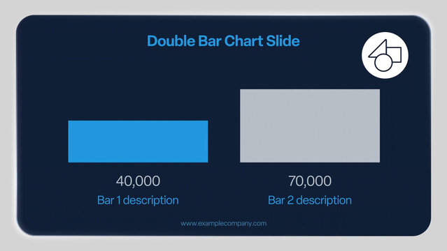 Elegant Double Bar Chart Infographic Slide