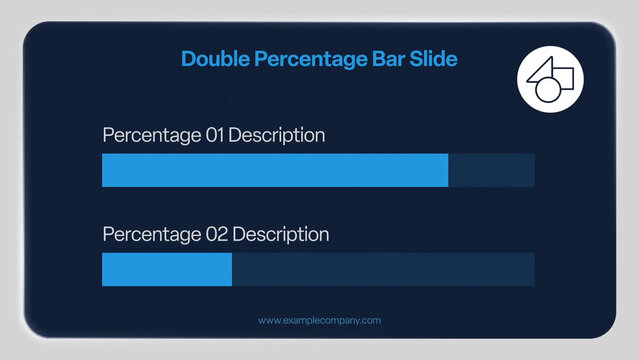 Elegant Double Percentage Bar Infographic Slide