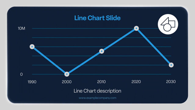 Elegant Line Chart Infographic Slide