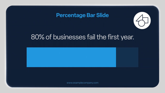 Elegant Percentage Bar Infographic Slide