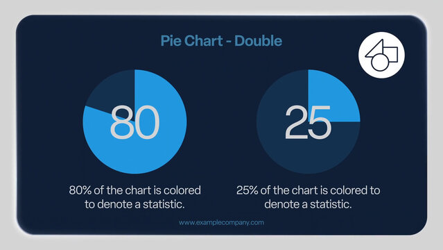 Elegant Double Pie Chart Infographic Slide