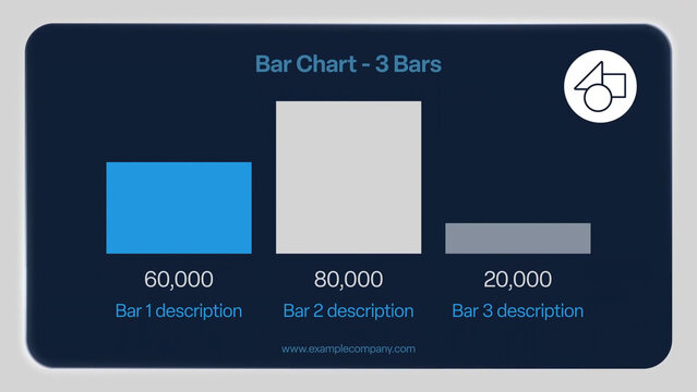 Elegant Triple Bar Chart Infographic Slide