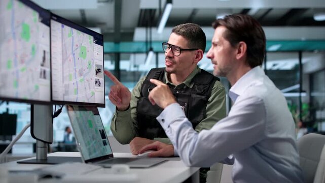 Law Enforcement Analysts Study Crime Patterns