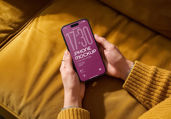 Mobile App Presentation Mockup In Lifestyle Home Settings