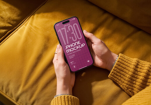 Mobile App Presentation Mockup In Lifestyle Home Settings