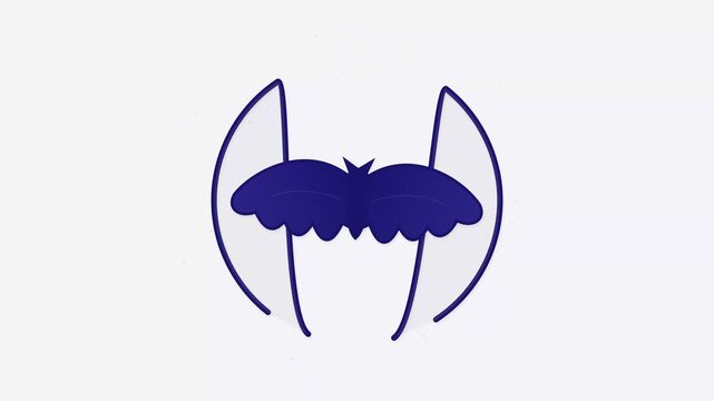 Minimalist Bat Symbol Emblem Animation