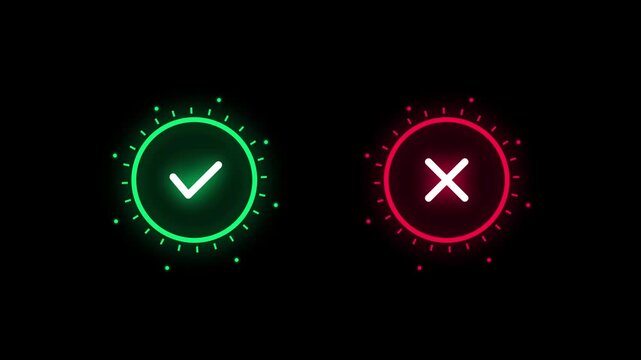 Abstract Neon Success And Failure Seamless Motion Loop 4K