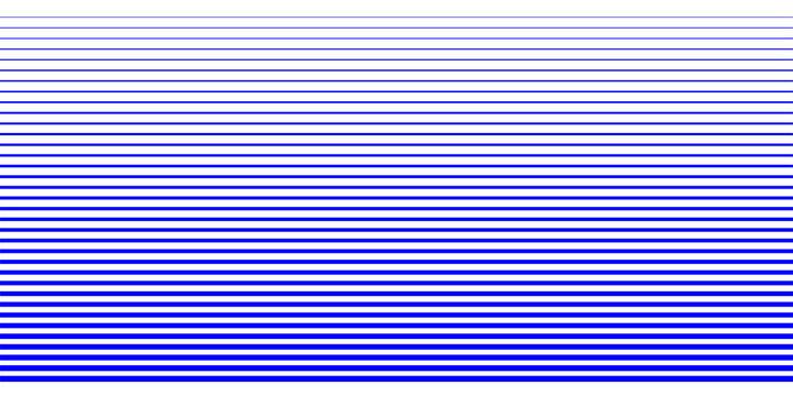 Blue Horizontal Stripes Seamless Pattern Parallel Lines Isolated on Transparent Background