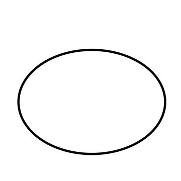 Black oval , linea
