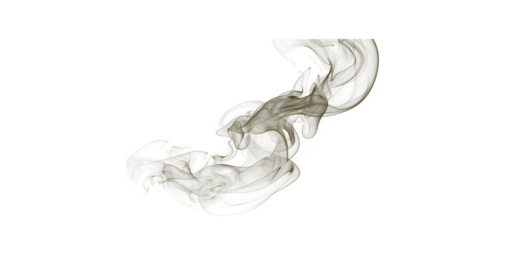 Abstract smoke swirl isolated graphic element for creative designs