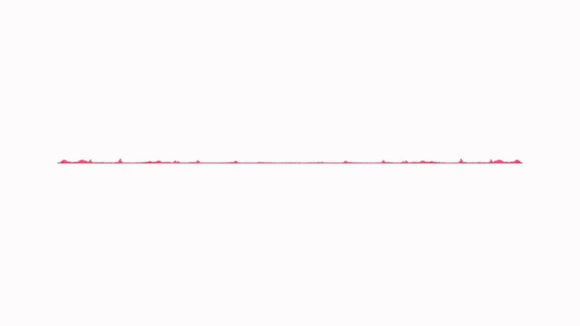 Red abstract minimalist line graph with spikes