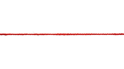 Vibrant red string pulled horizontally across the bright studio image frame on transparent background © PNG_4_you