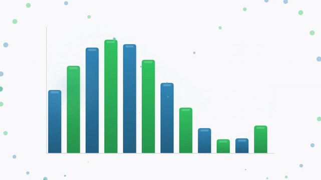 Animated Financial Bar Chart Displaying Data Growth