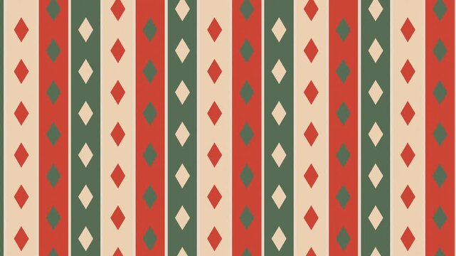 Soft terracotta ikat pattern background seamless loop