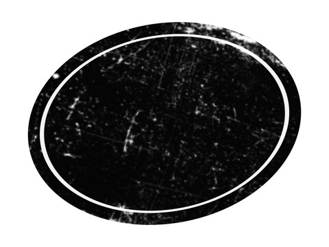 A white oval outline centered on a solid black background, showcasing a simple geometric ellipse shape for use in various tasks isolated on a transparent background