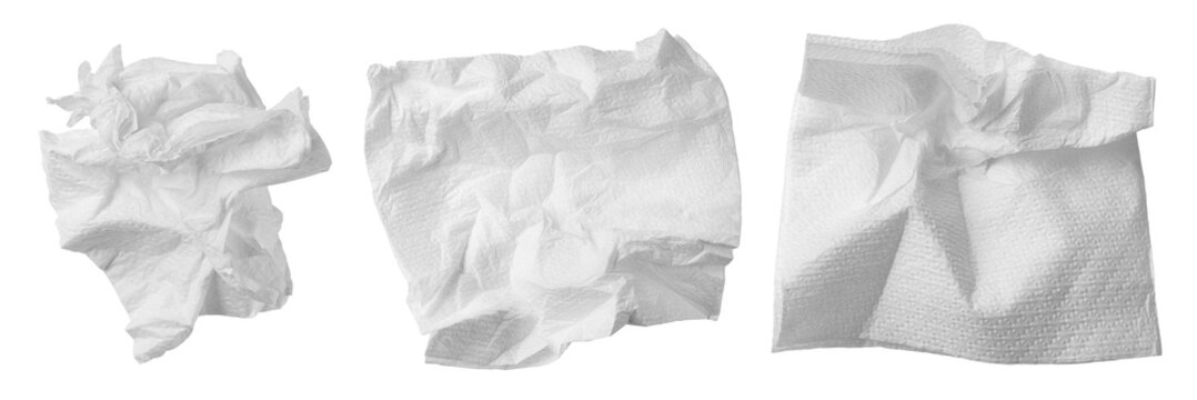 crumpled Paper Napkin, full depth of field
