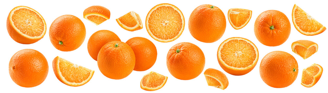 Orange isolated, full depth of field