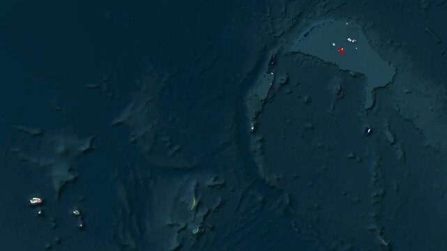 Seychelles islands location on global map animation showing world geography motion