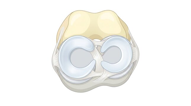 Medial and Lateral Knee Menisci Medical Illustration