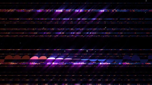 Colorful Dot Line illumination Neon Light space abstract loop background