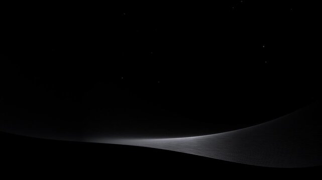 Abstract dark wave background, with floating particles, minimalist motion for modern tech and luxury branding