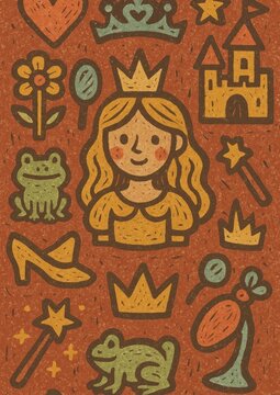 Whimsical fairytale pattern design