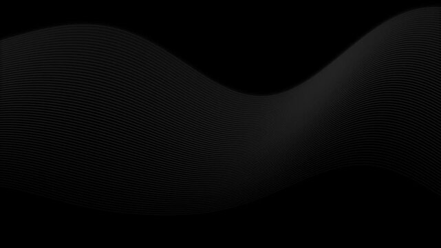 Abstract dark wave background, with flowing lines, minimalist motion for modern technology and corporate presentations