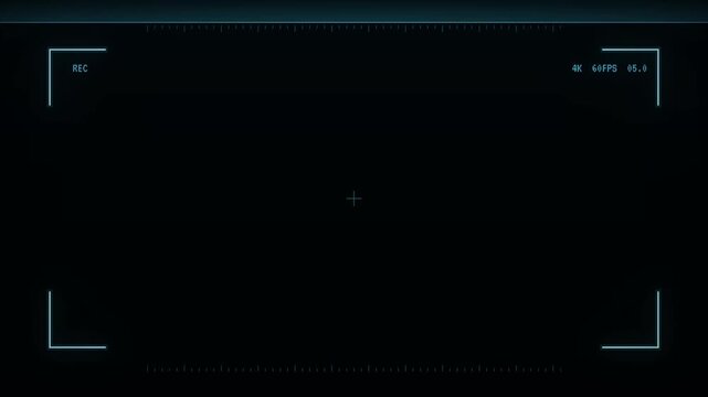 Digital camera viewfinder interface with recording indicator and 4K 60FPS information displayed on a dark background