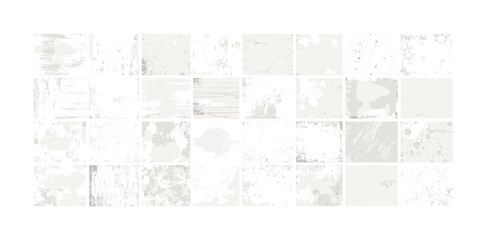 Obraz premium Collection of white and light gray distressed grunge textures for creative design backgrounds