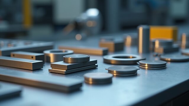 Precision Machined Components Arranged for Tolerance Study