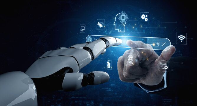 Artificial intelligence AI search concept enabling smarter discovery, recommendations to digital services and knowledge. Generative AI search engine algorithm provide user intent result. Corpus