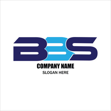 Modern abstract BBS letter vector logo design