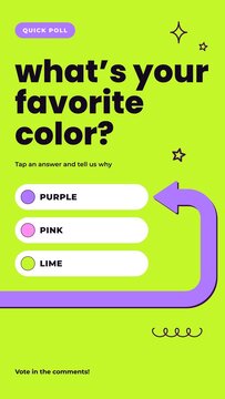 Colorful Arrow Story / Color Options and Rounded Arrows for Audience Polls and Social Engagement / Vertical / Part 05