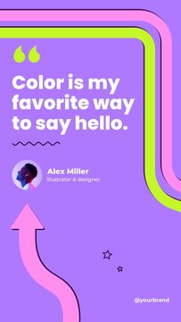 Colorful Arrow Story / Framed Quotes and Curved Arrows for Inspirational Posts and Personal Brands / Vertical / Part 09