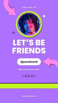 Colorful Arrow Collection Story / Portrait Rings and Pink Arrows for Profile Introductions and Community Invites / Vertical / Part 10