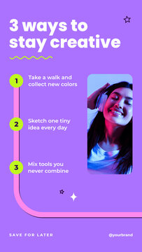 Colorful Arrow Collection Story / Numbered Markers and Bright Paths for Creative Tips and Learning Content / Vertical / Part 06