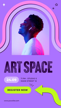 Colorful Arrow Collection Story / Layered Arches and Arrow Callouts for Creative Events and Registration Promos / Vertical / Part 03