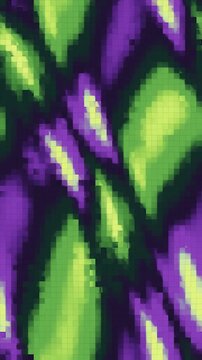 Datamosh Glitch Compression Artifact Bloom With Smearing Macroblocks and Melting Pixel Trails, Seamless Loop in soft green tones vertical 9:16