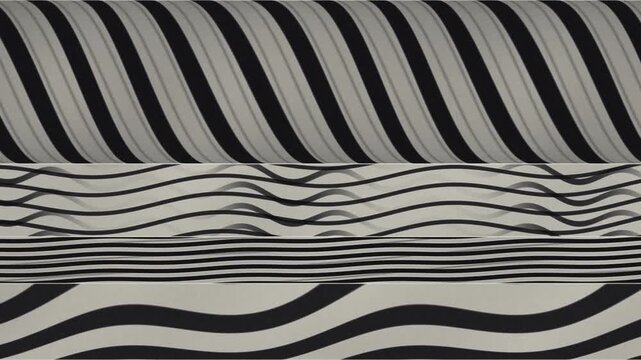 Slit Scan Strip Photography Time Record Abstract Ink Bands Motion Background Seamless Loop in rich charcoal tones