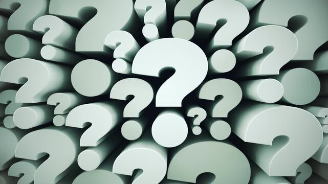 White Question Mark Background
